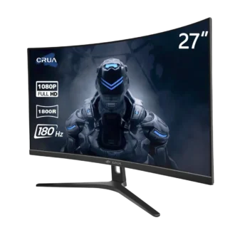 مانیتور بازی منحنی CRUA 27 اینچ 165Hz/180Hz - FHD 1080P، AMD FreeSync، کامپیوتر بدون قاب 1800R ...